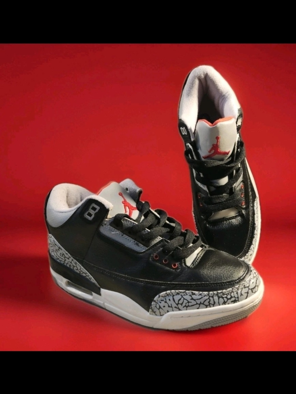 Air Jordan 3 Retro OG 2024 Black Cement Size 9.5 (Pre-loved)